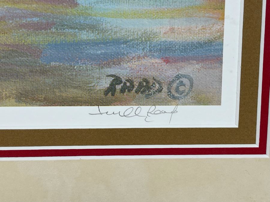 Signed Lucelle Raad Limited Edition Print Titled Clam Digging Framed Print Measures 16.5 X 12 [Photo 4]