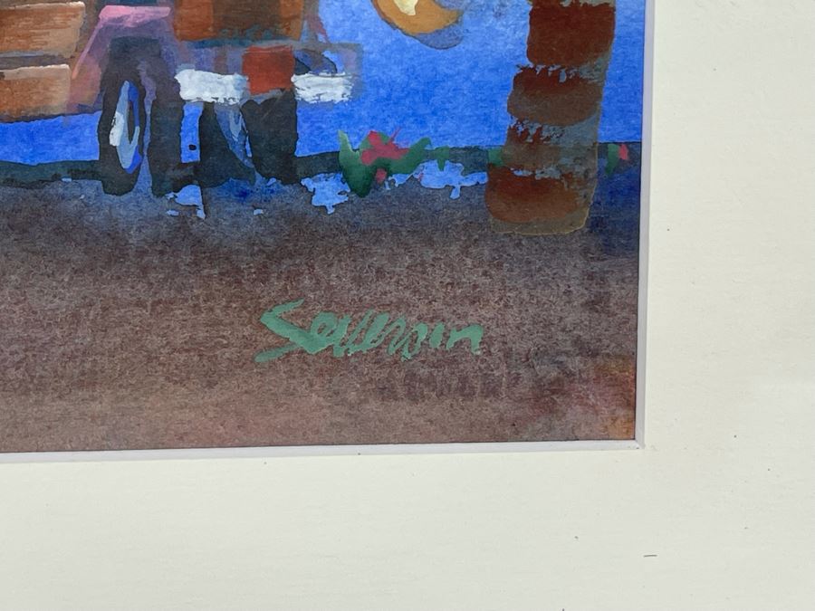 Original John Severson (Founder Of SURFER Magazine) Watercolor Surf Culture Painting Framed 15 X 11 [Photo 7]