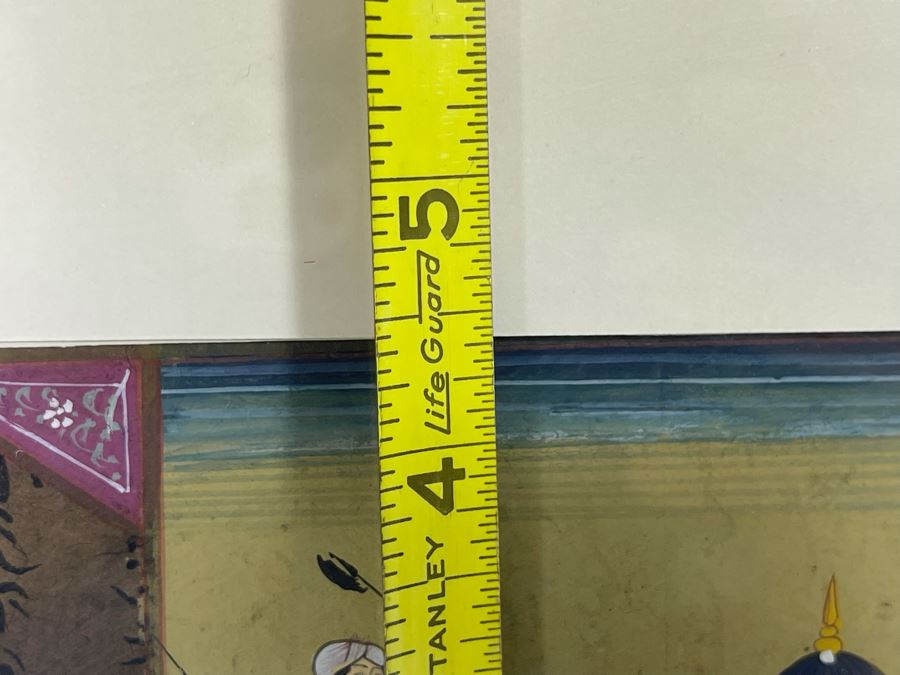 Small Original Vintage Middle Eastern Persian Painting In Frame 7 X 4.5 [Photo 9]