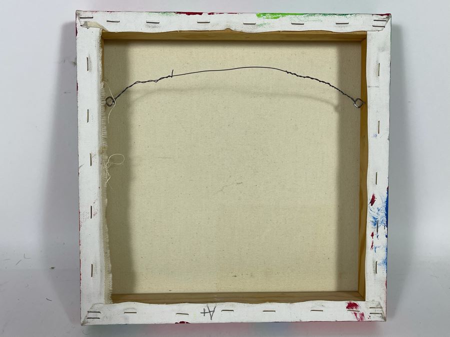 Original Unsigned Abstract Painting On Canvas 12 X 12 [Photo 6]