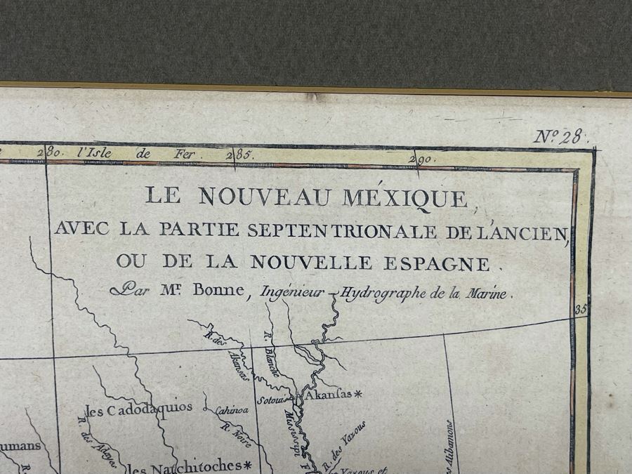 Antique Map Le Nouveau Mexique Mr. Bonne Andre Sculp 14 X 9.5 [Photo 7]