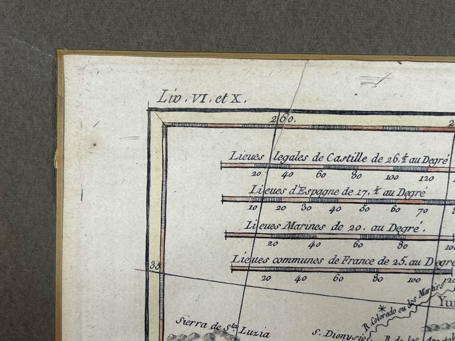 Antique Map Le Nouveau Mexique Mr. Bonne Andre Sculp 14 X 9.5 [Photo 4]
