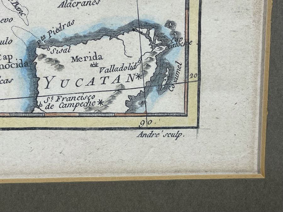 Antique Map Le Nouveau Mexique Mr. Bonne Andre Sculp 14 X 9.5 [Photo 10]