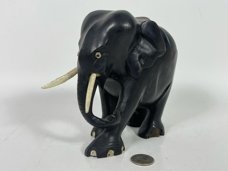 Carved Wooden Elephant 7W X 6H [Photo 4]