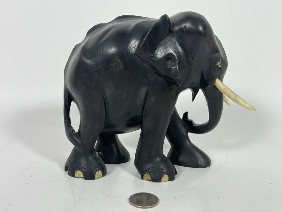 Carved Wooden Elephant 7W X 6H [Photo 5]