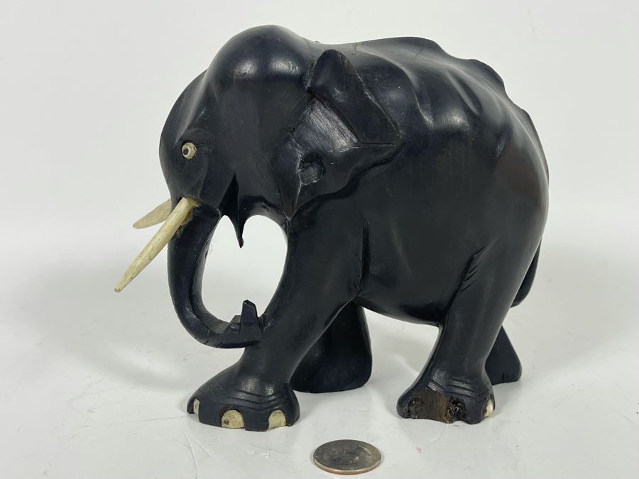 Carved Wooden Elephant 7W X 6H [Photo 3]
