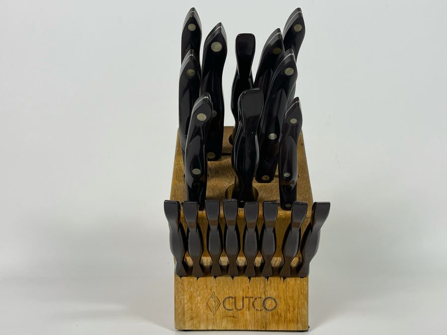 Lifetime Warranty The Forever Guarantee Cutco Kitchen Knives Set With Cutco Wooden Storage Block - See Photos [Photo 4]
