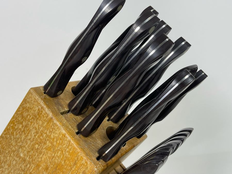 Lifetime Warranty The Forever Guarantee Cutco Kitchen Knives Set With Cutco Wooden Storage Block - See Photos [Photo 8]