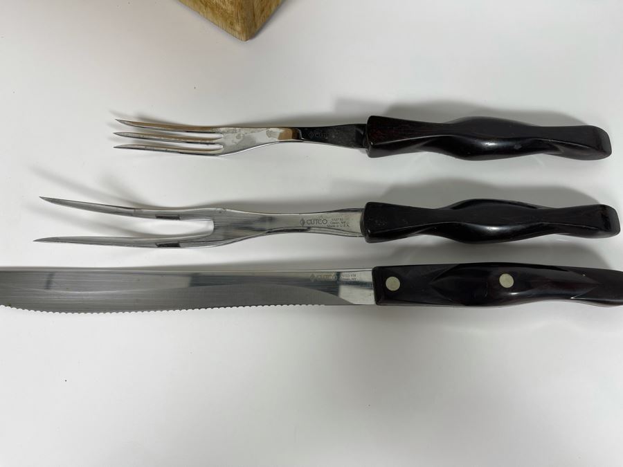 Lifetime Warranty The Forever Guarantee Cutco Kitchen Knives Set With Cutco Wooden Storage Block - See Photos [Photo 10]