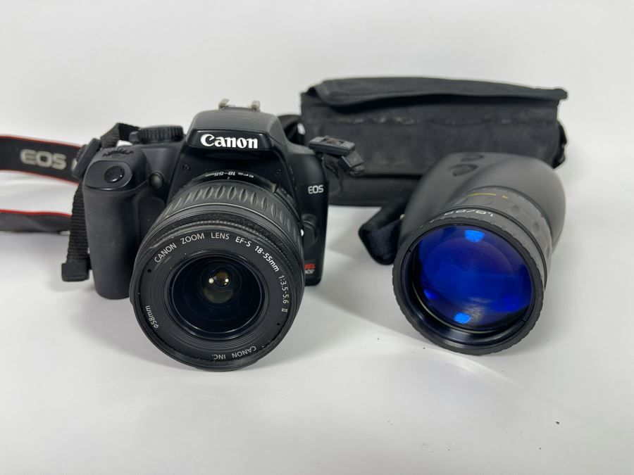 Canon EOS Rebel Camera And Night Vision Lens [Photo 1]