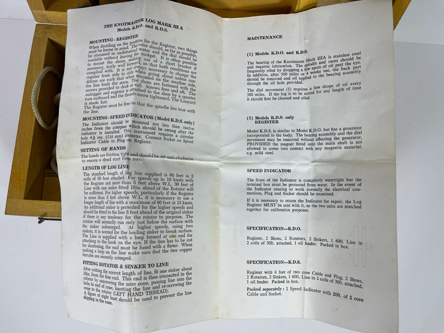 Vintage Walker's Knotmaster Log Mark III A Made In England [Photo 8]