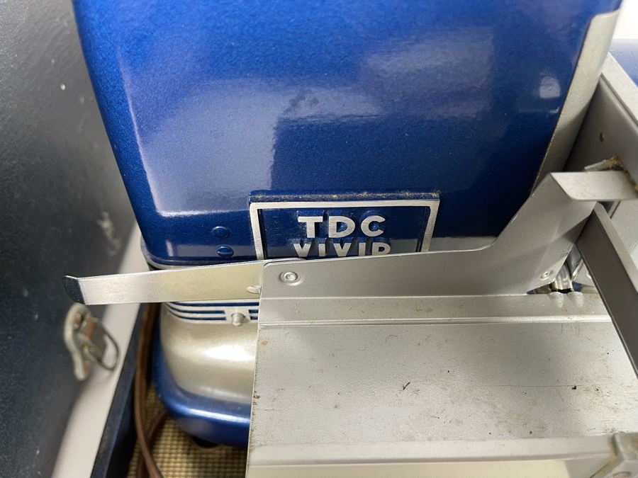 Vintage Art Deco Slide Projector With Case By TDC Vivid Mainliner 300 [Photo 6]