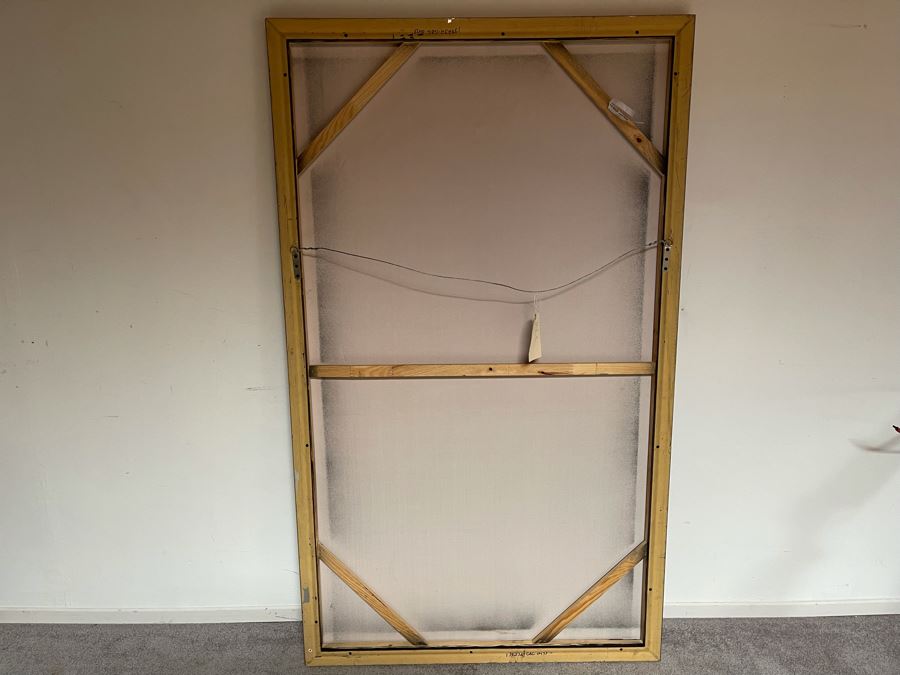 Large Abstract John-Richard Black And Gold Canvas Print Titled “The Great Divide” 40 X 68 [Photo 7]