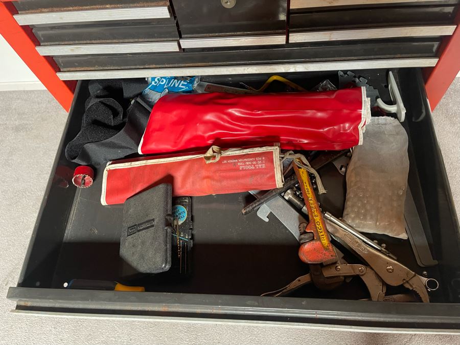 Vintage Sears Craftsman Rolling Toolbox With Various Tools - See Photos 27W X 18.5D X 39H [Photo 13]