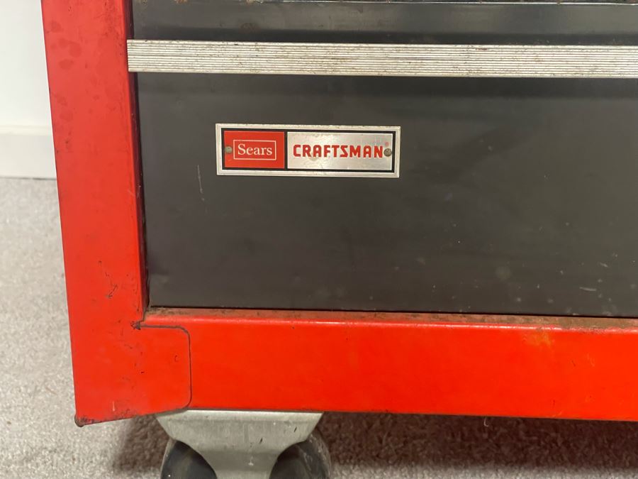 Vintage Sears Craftsman Rolling Toolbox With Various Tools - See Photos 27W X 18.5D X 39H [Photo 4]