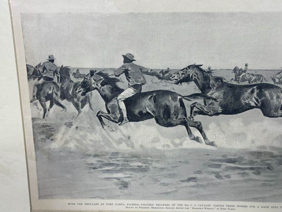 Vintage Frederick Remmington Print For Harpers 14 X 10 [Photo 4]