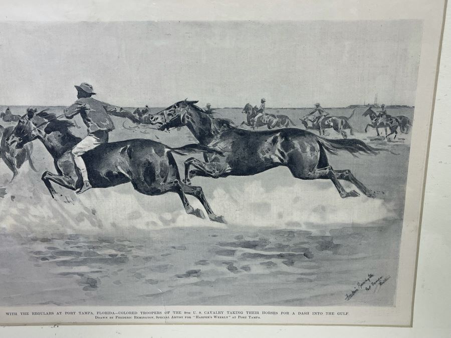 Vintage Frederick Remmington Print For Harpers 14 X 10 [Photo 5]