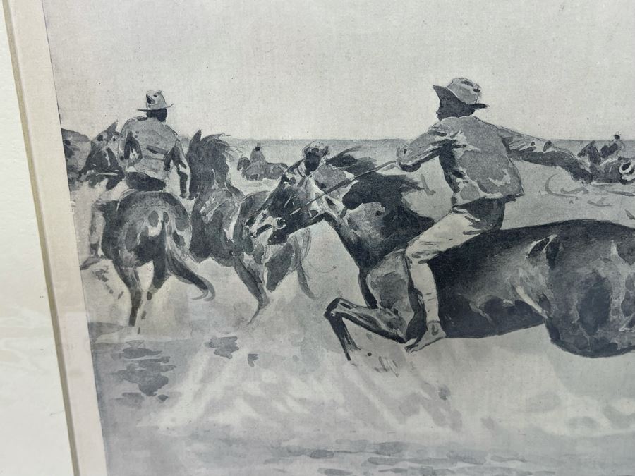 Vintage Frederick Remmington Print For Harpers 14 X 10 [Photo 7]