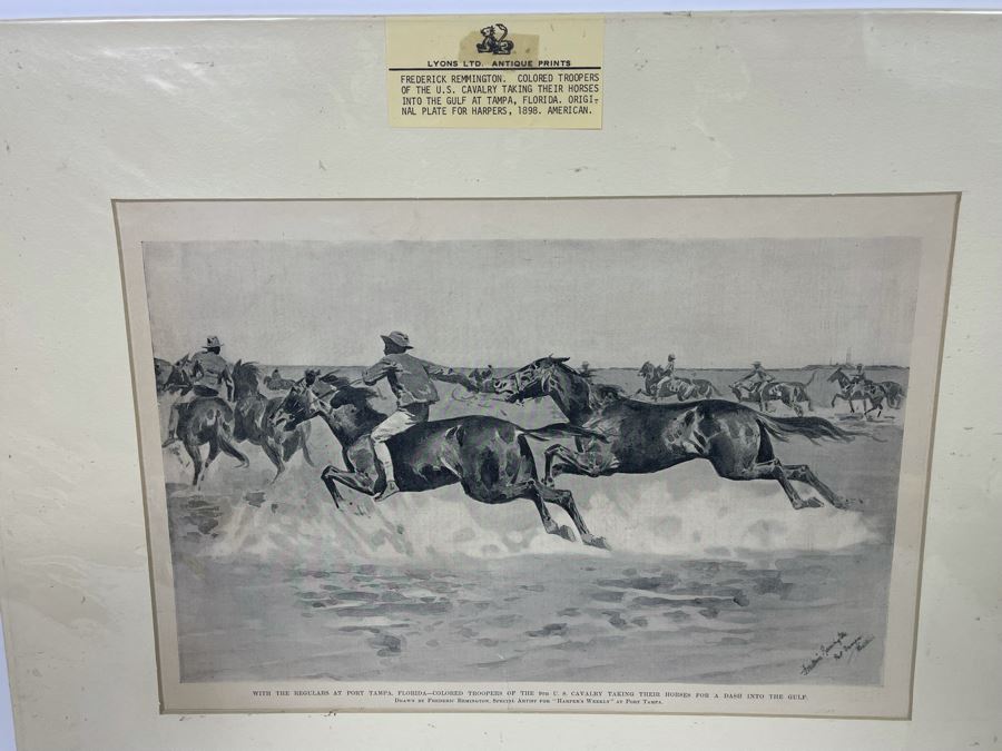 Vintage Frederick Remmington Print For Harpers 14 X 10 [Photo 2]