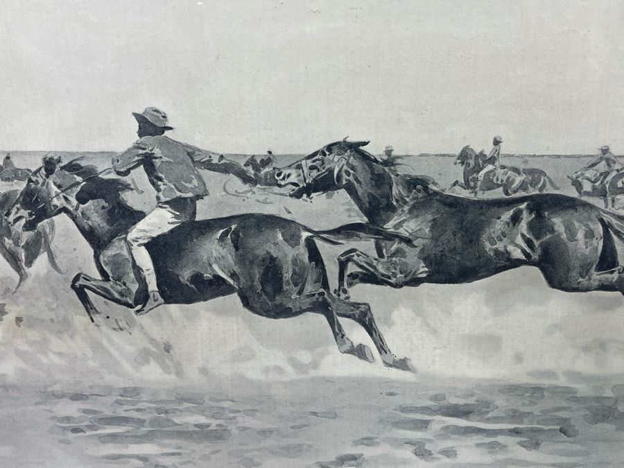 Vintage Frederick Remmington Print For Harpers 14 X 10 [Photo 6]