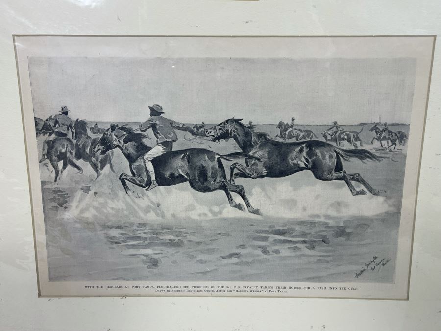 Vintage Frederick Remmington Print For Harpers 14 X 10 [Photo 3]