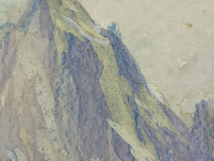 Original 1955 Eugen A Wust Framed Signed Mixed Media European Artwork Augsburg 15 X 11 [Photo 11]