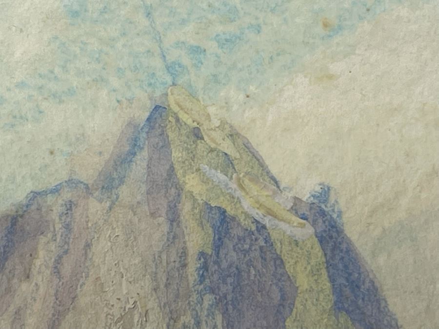 Original 1955 Eugen A Wust Framed Signed Mixed Media European Artwork Augsburg 15 X 11 [Photo 12]