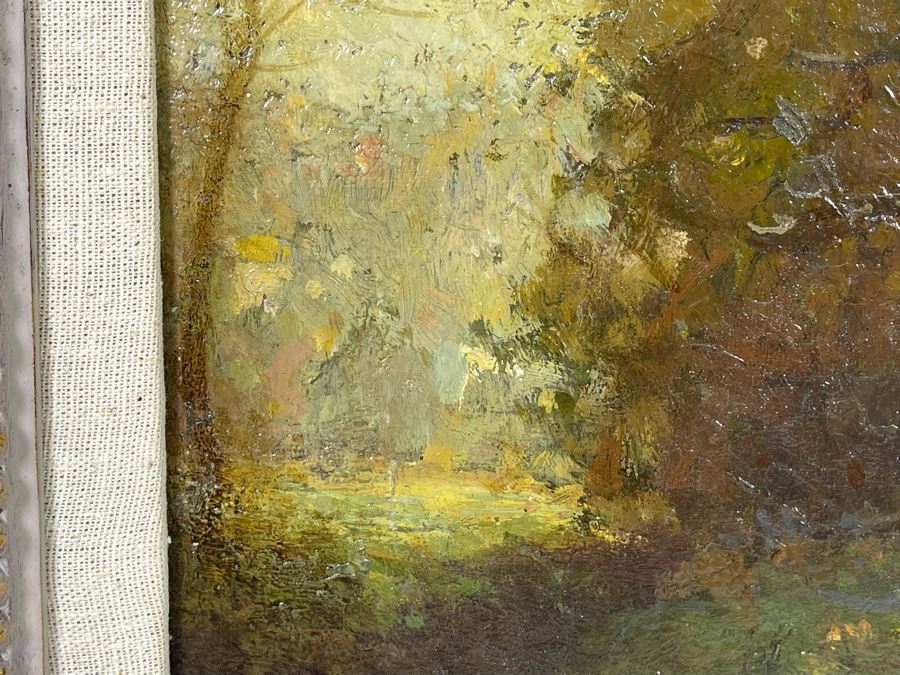 Original Lewis Cohen A.N.A. (1858-1915) Painting On 12 X 16 Canvas In Frame  [Photo 14]