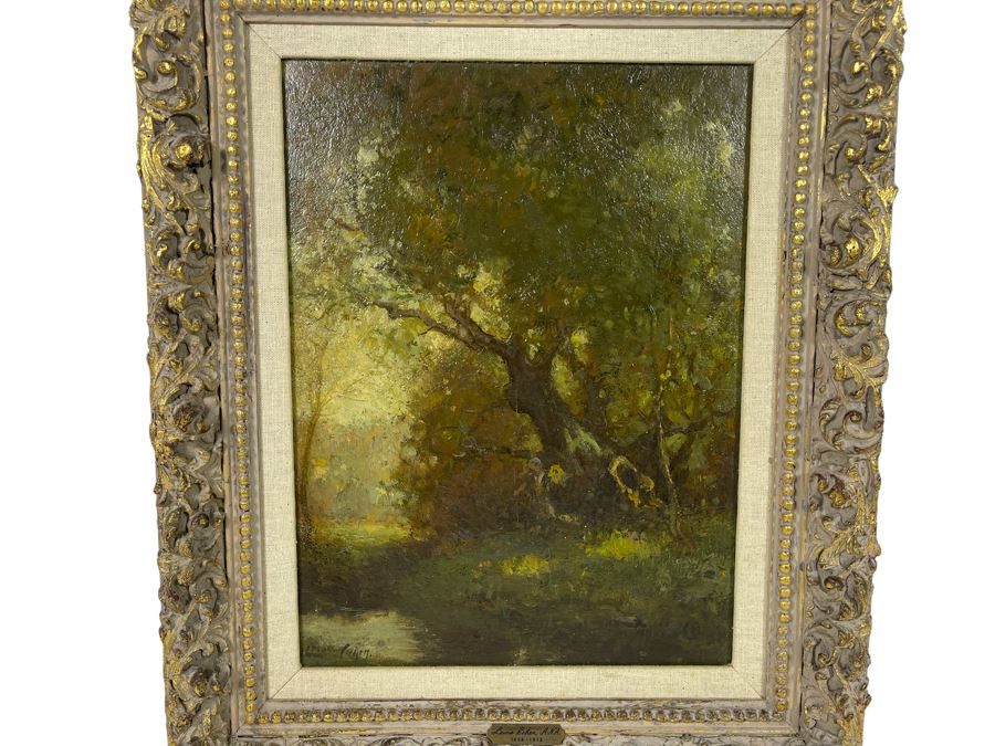 Original Lewis Cohen A.N.A. (1858-1915) Painting On 12 X 16 Canvas In Frame  [Photo 2]