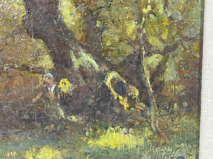 Original Lewis Cohen A.N.A. (1858-1915) Painting On 12 X 16 Canvas In Frame  [Photo 9]