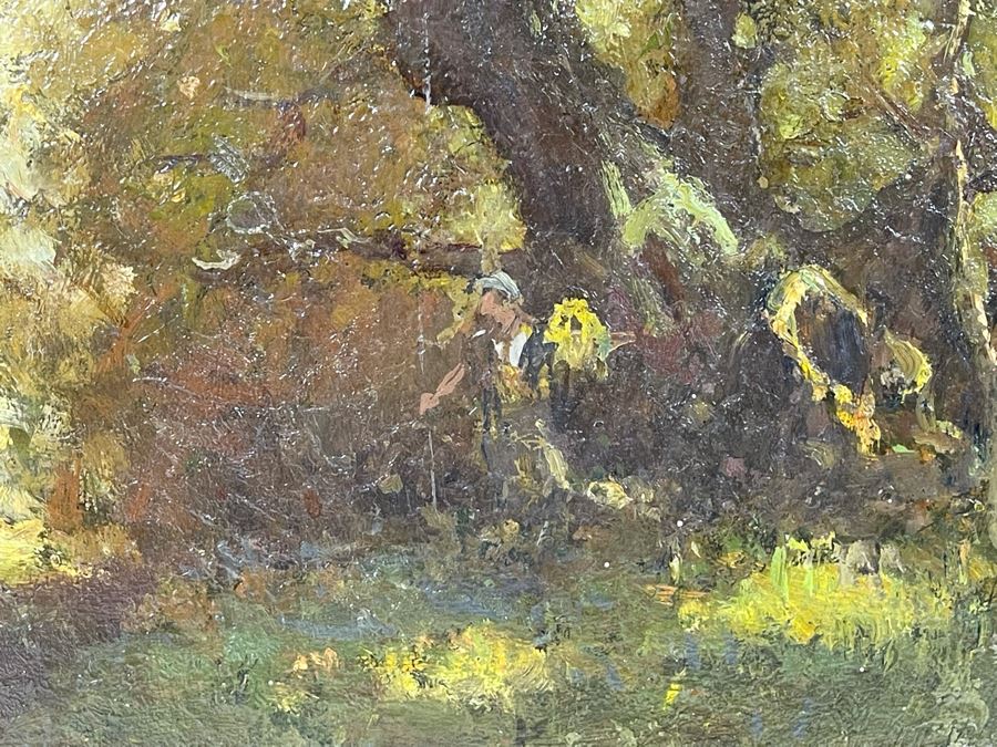 Original Lewis Cohen A.N.A. (1858-1915) Painting On 12 X 16 Canvas In Frame  [Photo 8]