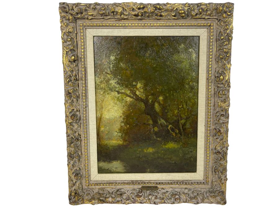 Original Lewis Cohen A.N.A. (1858-1915) Painting On 12 X 16 Canvas In Frame  [Photo 1]