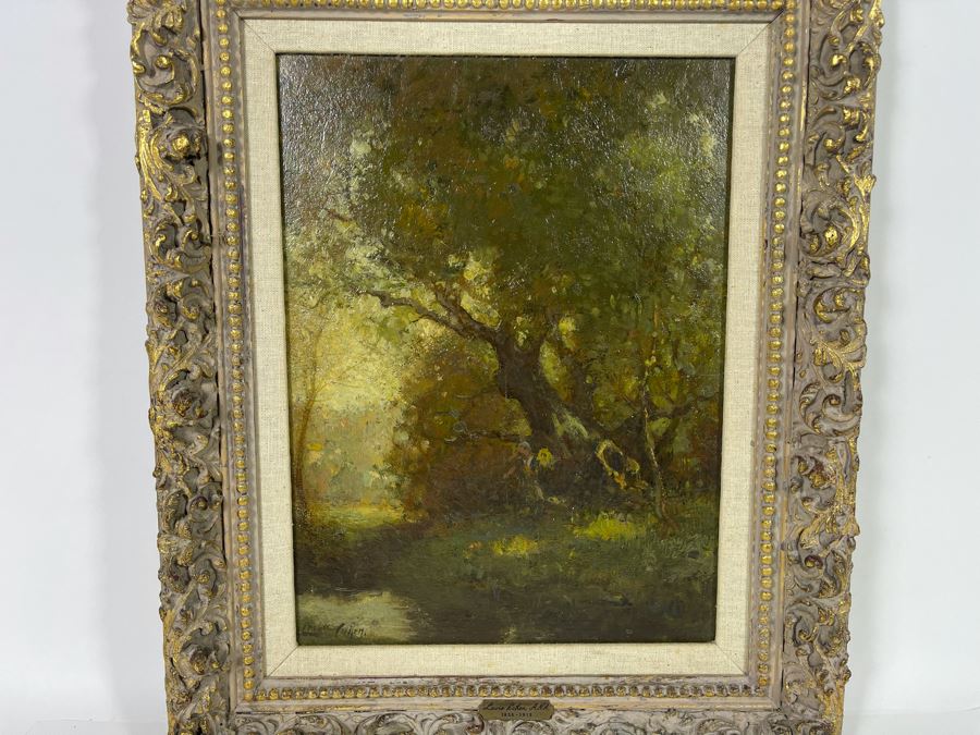 Original Lewis Cohen A.N.A. (1858-1915) Painting On 12 X 16 Canvas In Frame  [Photo 5]