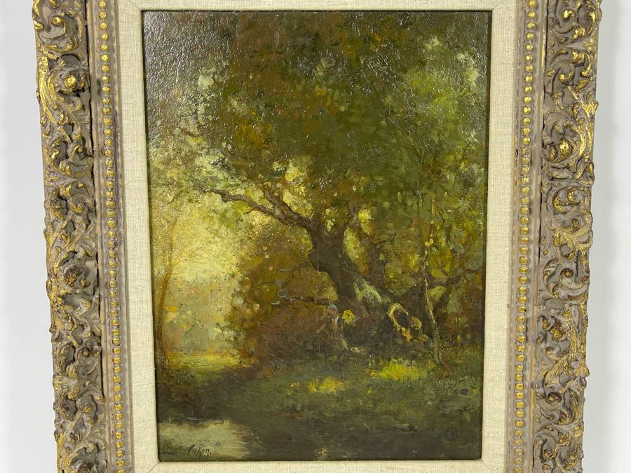 Original Lewis Cohen A.N.A. (1858-1915) Painting On 12 X 16 Canvas In Frame  [Photo 6]