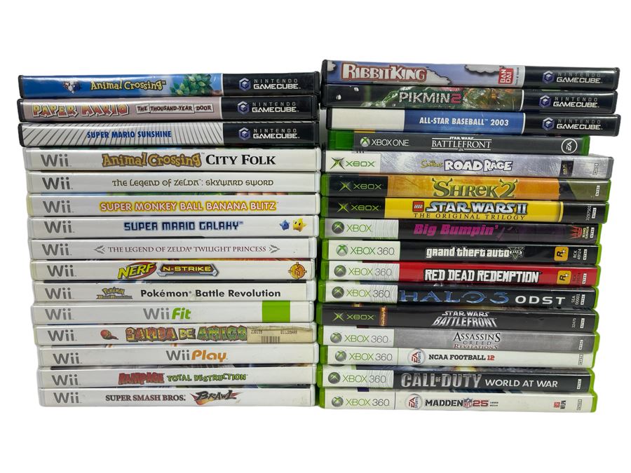 Videogame Lot Includes Games For Wii, Nintendo Gamecube And Xbox