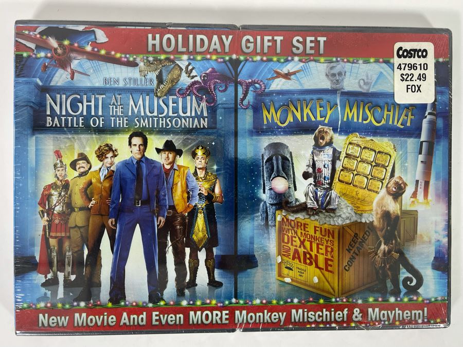 New Dvd Set Night At The Museum And Monkey Mischief