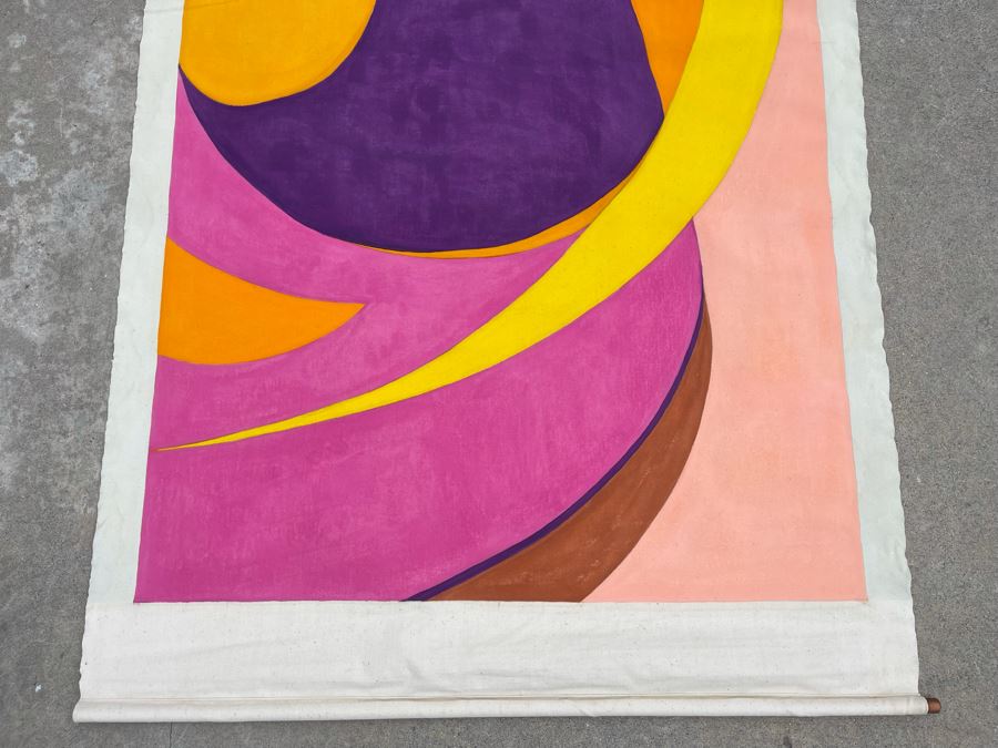 Original Large Jean Klafs Canvas Abstract Painting Unsigned 40W X 7’3”L [Photo 4]