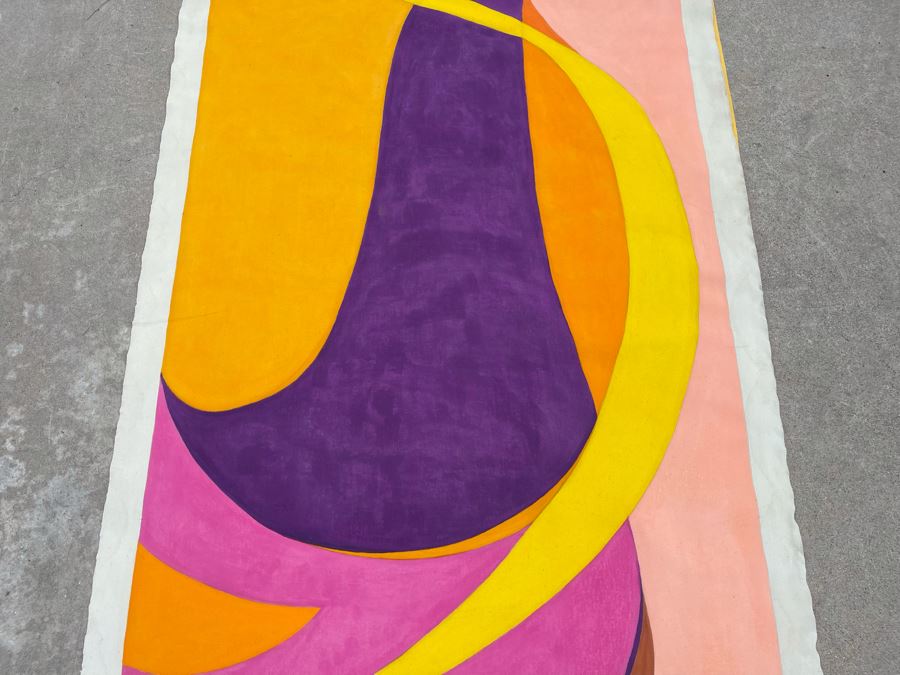 Original Large Jean Klafs Canvas Abstract Painting Unsigned 40W X 7’3”L [Photo 5]