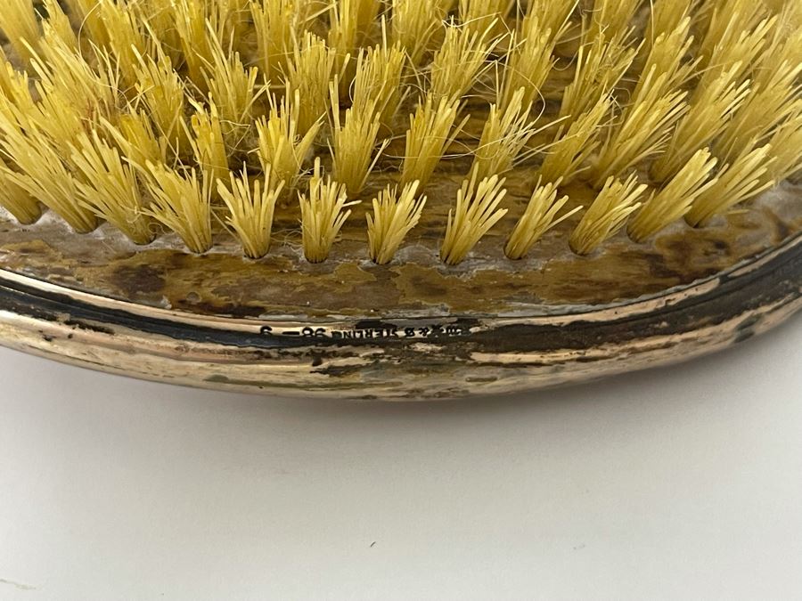 Vintage Sterling Silver Handheld Vanity Mirror And Brush Set [Photo 10]