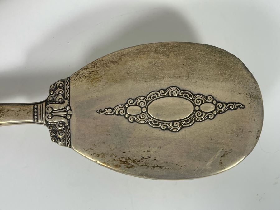 Vintage Sterling Silver Handheld Vanity Mirror And Brush Set [Photo 4]