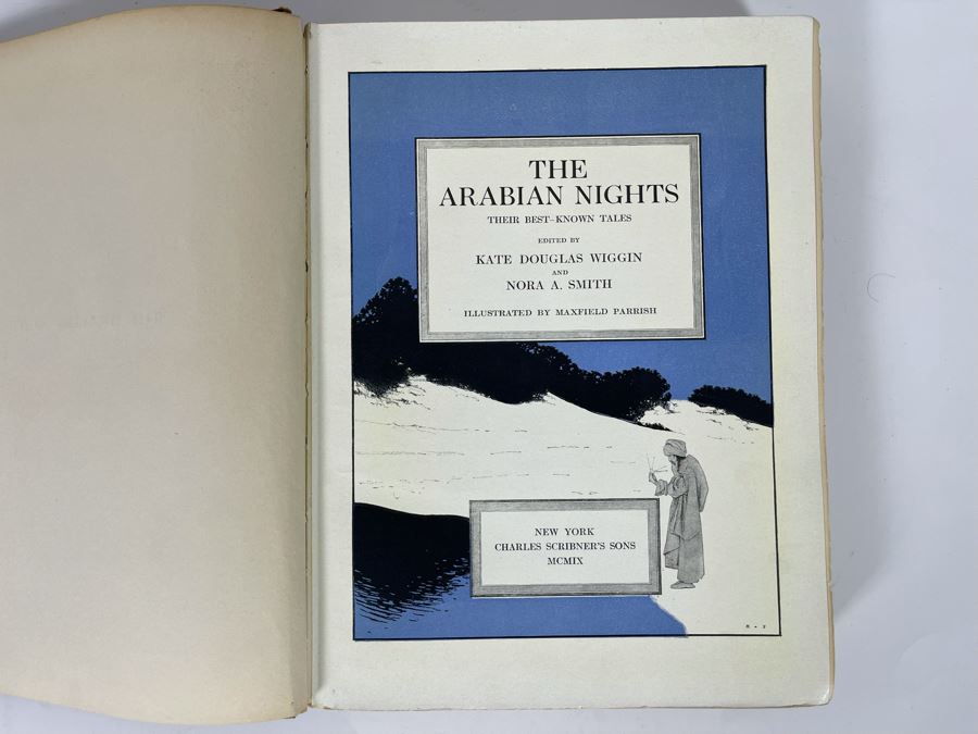 1909 Hardcover Book The Arabian Nights Illustrated By Mayfield Parrish [Photo 7]