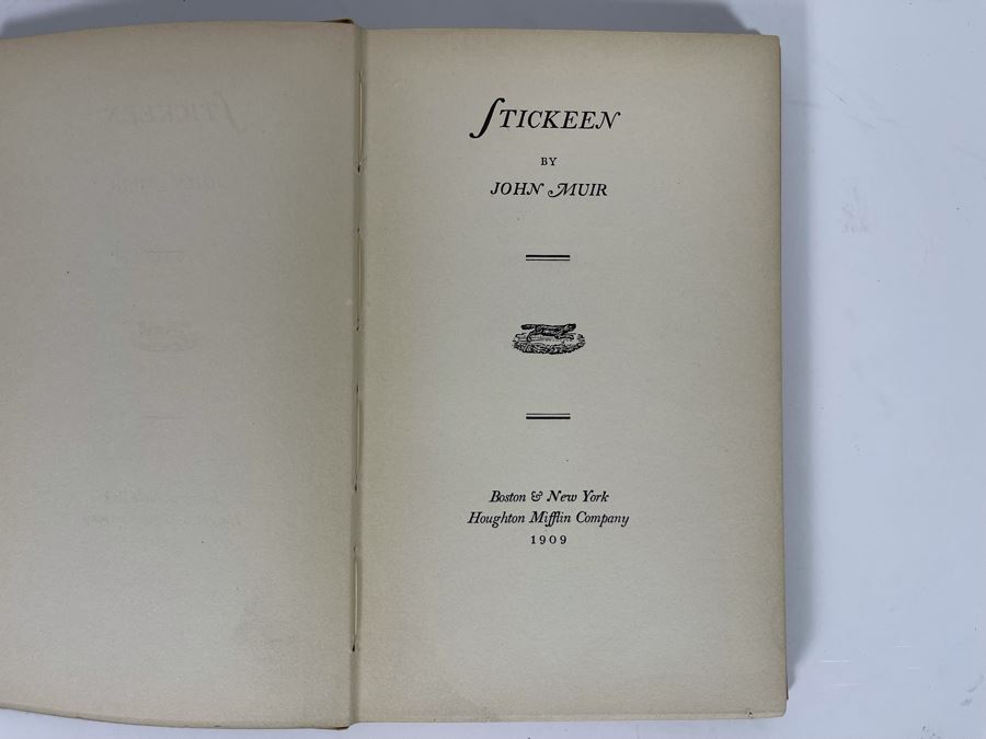 1909 Third Impression Hardcover Book Stickeen By John Muir [Photo 5]