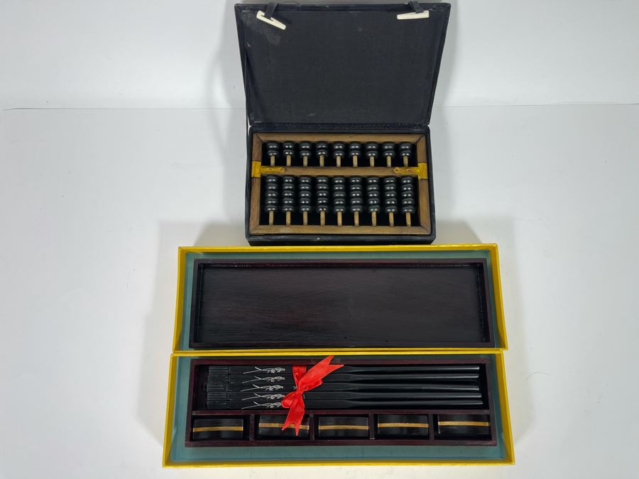 Wooden Chopsticks And Abacus [Photo 2]