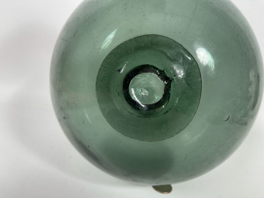 Vintage 9” Green Glass Japanese Fishing Float [Photo 6]