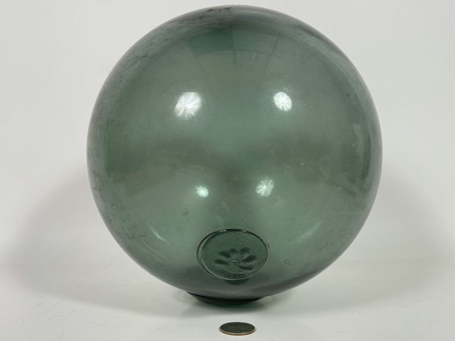 Vintage 9” Green Glass Japanese Fishing Float [Photo 3]