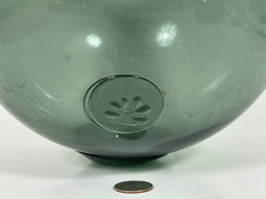 Vintage 9” Green Glass Japanese Fishing Float [Photo 4]