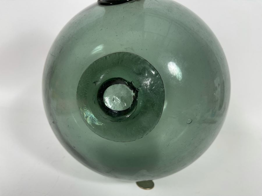 Vintage 9” Green Glass Japanese Fishing Float [Photo 5]
