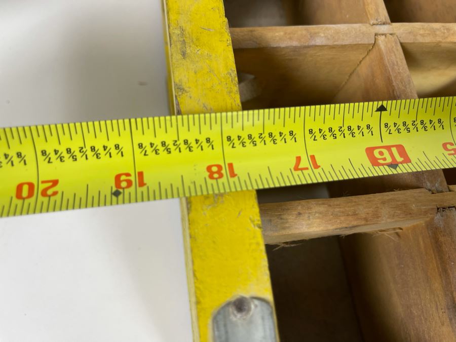 Vintage 1969 Yellow Wooden Coca-Cola Bottle Carrier From Chattanooga TN 18.5W X 12D X 4H [Photo 10]