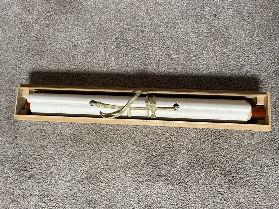 Signed Chinese Calligraphy Scroll 18W X 78L [Photo 11]