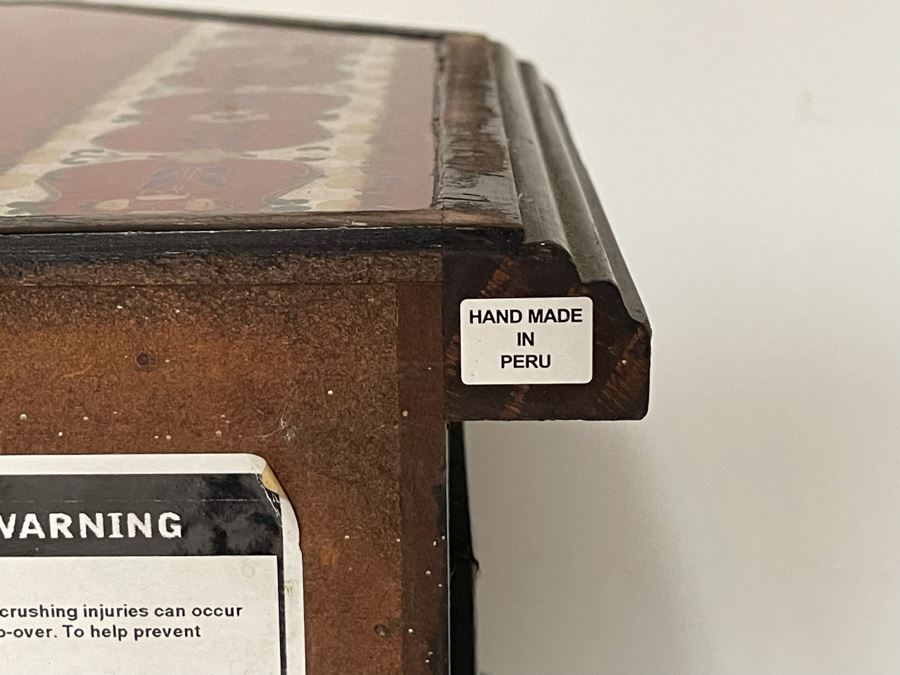 JUST ADDED - Handmade Cabinet With Decorative Top Made In Peru 32W X 36.5H [Photo 14]